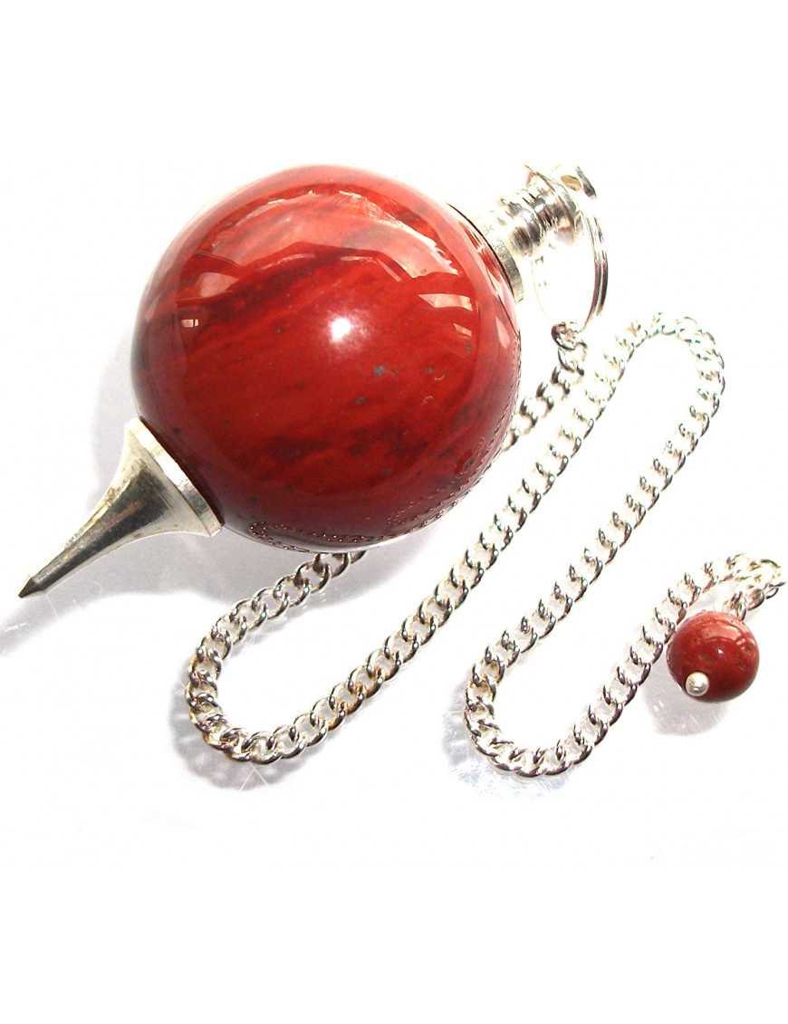 Pendule goutte en Jaspe Rouge