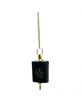 Pendule noir et dorée - Pentagramme