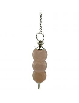 Pendule 3 pierres - Quartz rose