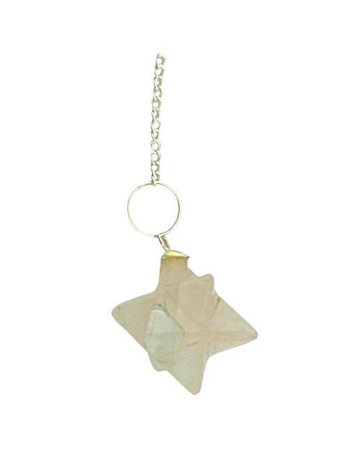 Pendule étoile Merkaba - Quartz rose 