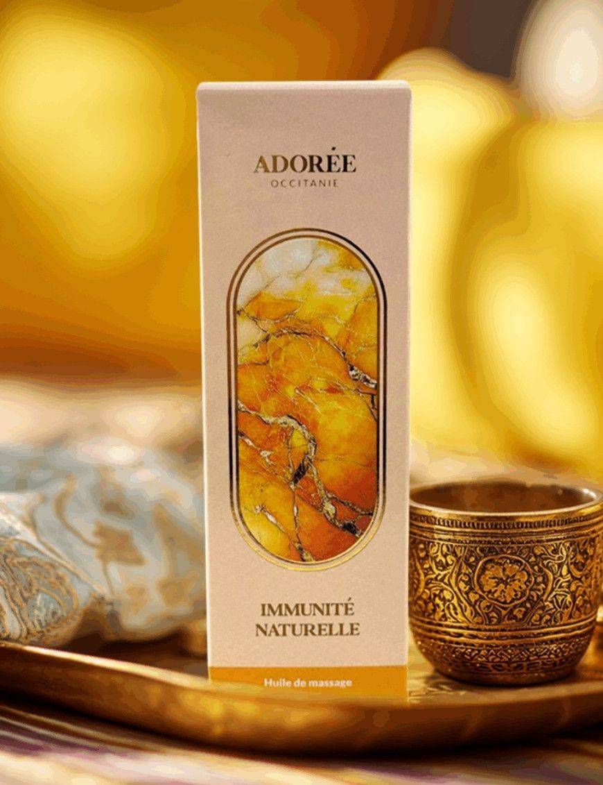 Immunité Naturelle - Huile de massage artisanale Adorée - 150 mL