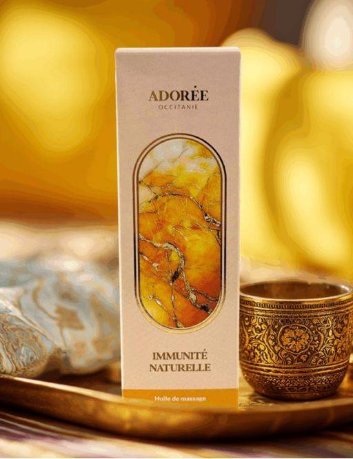 Immunité Naturelle - Huile de massage artisanale Adorée - 150 mL Immunité Naturelle - Huile de massage artisanale Adorée - 150 mL