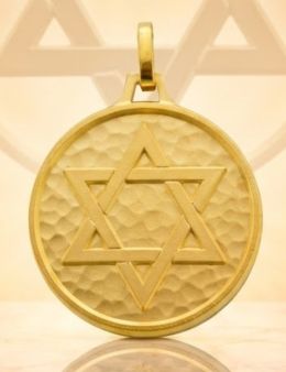 Pentacle de Salomon / Etoile de David - Talisman - Doré - 3cm