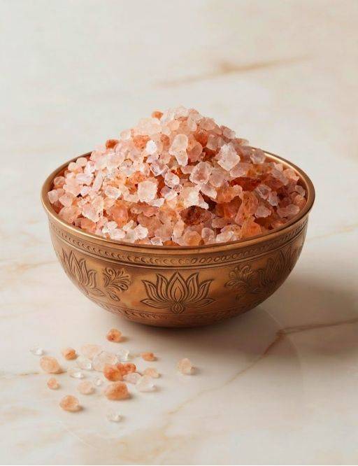 Sel de l'Himalaya en morceaux