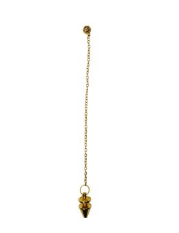 Pendule divinatoire métal doré cône ajouré | Radiesthésie