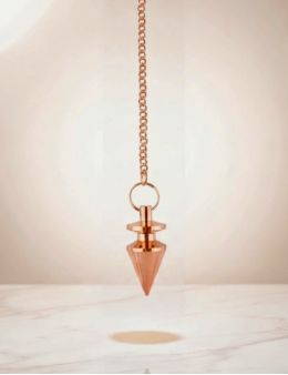 Pendule divinatoire cuivre pointe conique | Radiesthésie & précision