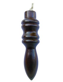 Pendule divinatoire égyptien bois - Chaîne argenté