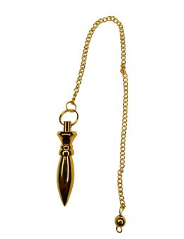 Pendule divinatoire égyptien métal doré