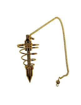 Pendule divinatoire XL métal Spirale dorée
