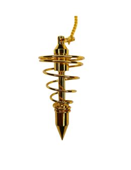 Pendule divinatoire XL métal Spirale dorée