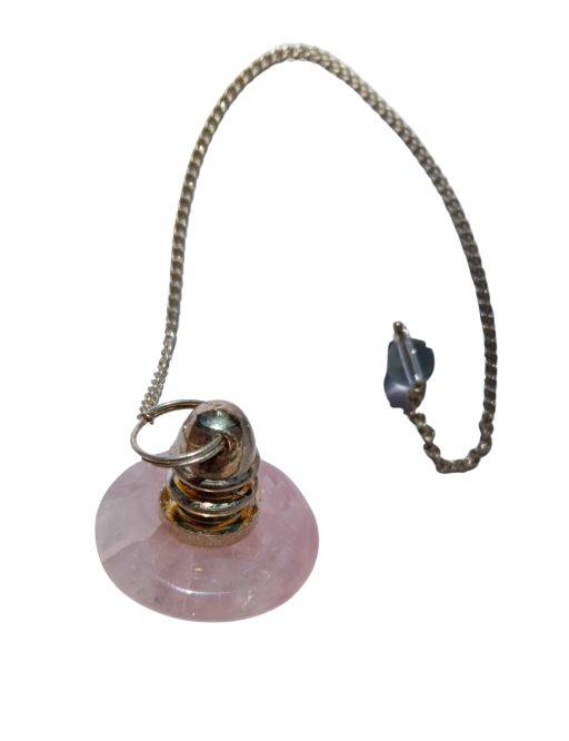 Pendule divinatoire - Donut Quartz rose