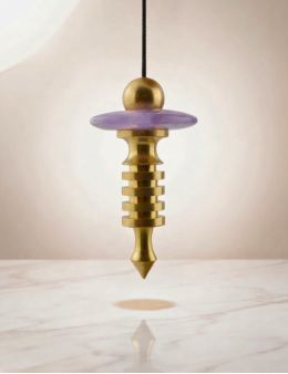 Pendule améthyste métal - précision & radiesthésie