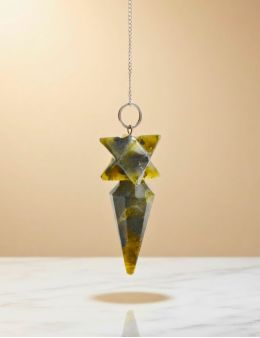 Pendule Merkaba labradorite - protection & intuition