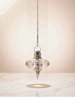 Pendule divinatoire donut cristal de roche - Pureté & radiesthésie