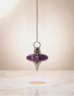 Pendule divinatoire donut améthyste - Sérénité & radiesthésie