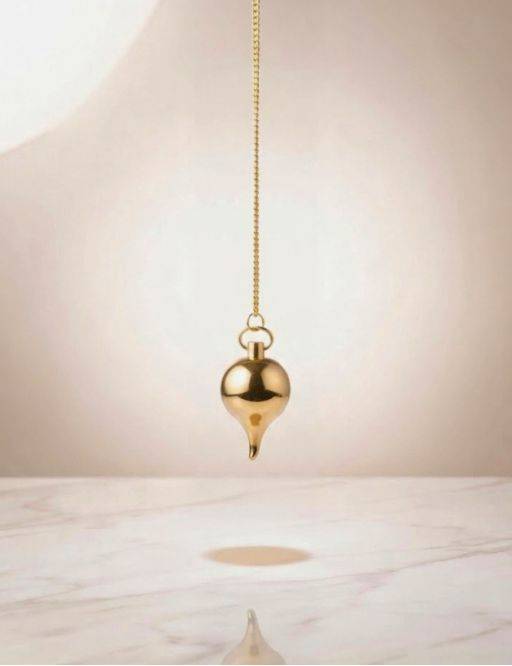 Pendule divinatoire métal goutte - 3 cm - argenté / doré