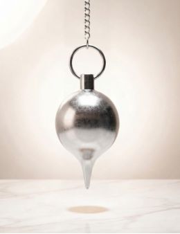 Pendule divinatoire métal goutte - 3 cm - argenté / doré