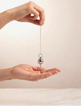 Pendule divinatoire métal goutte - 3 cm - argenté / doré