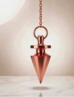 Pendule divinatoire métal doré cône ajouré | Radiesthésie