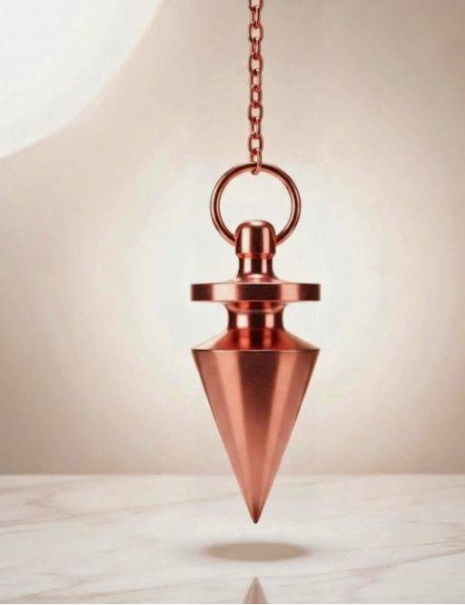 Pendule divinatoire métal doré cône ajouré | Radiesthésie