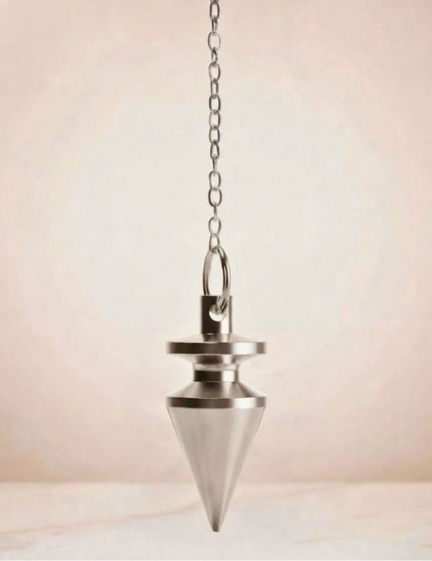 Pendule divinatoire métal doré cône ajouré | Radiesthésie