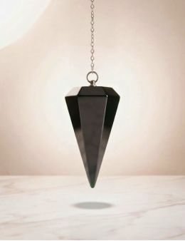 Pendule Divinatoire Pointe Obsidienne Noire