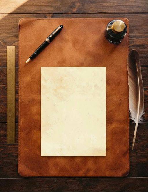 Parchemin chevreau A6 fait main : peau fine pour pentacles