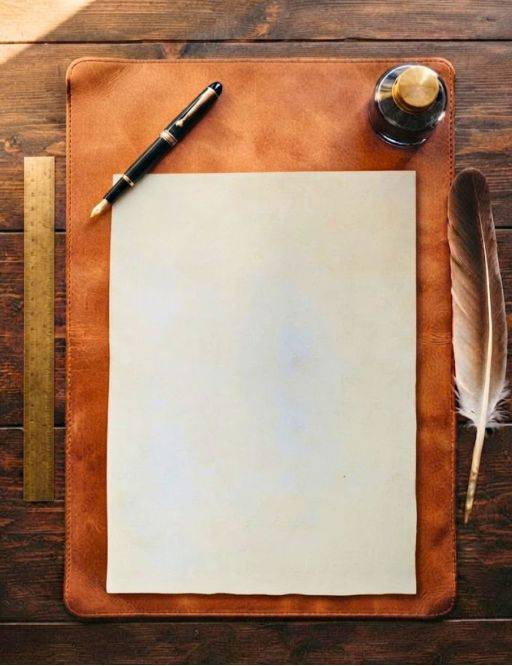 Parchemin chèvre A4 fait main : grande peau, écriture sacrée
