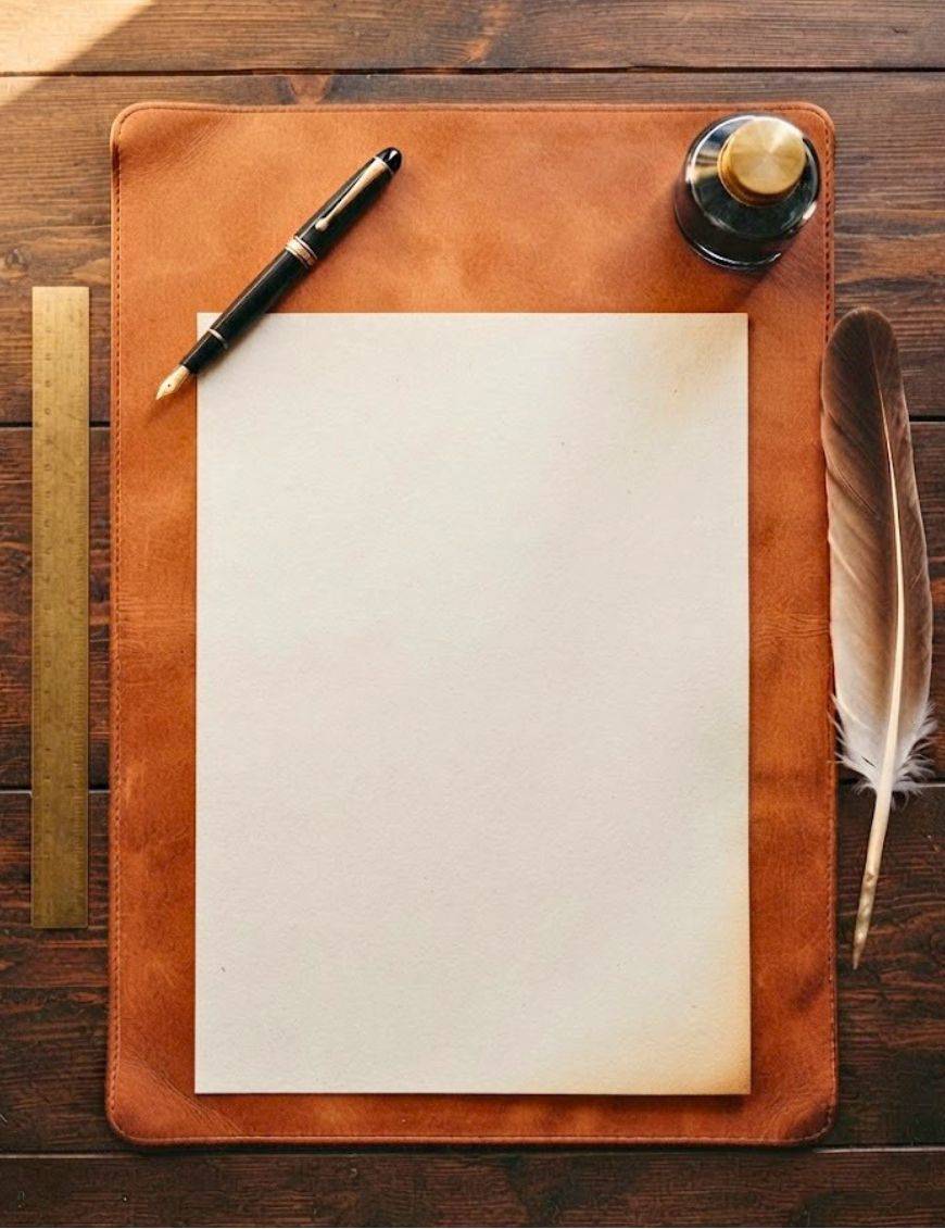 Parchemin agneau A5 fait main : page douce pour prières