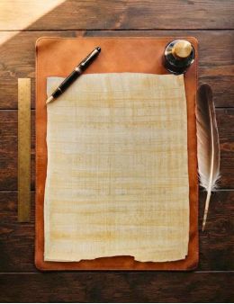 Papyrus véritable fait main : support égyptien 25x34