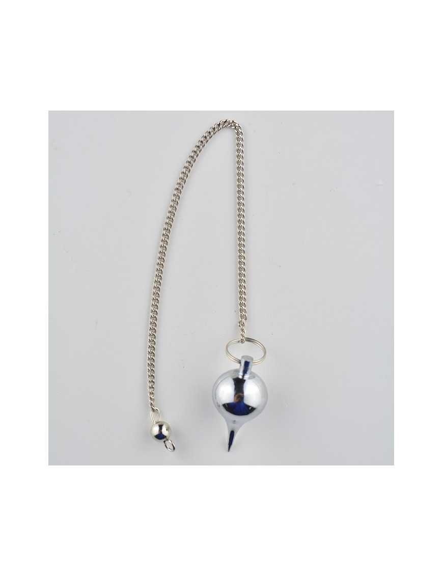 Pendule métal goutte avec chaîne 2,5 cm