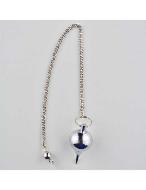 Pendule métal goutte avec chaîne 2,5 cm