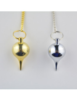 Pendule métal goutte avec chaîne 2,5 cm