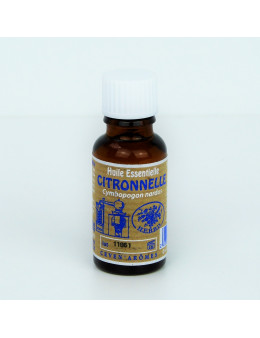 Huile essentielle de Citronnelle 20 mL avec Compte-Gouttes