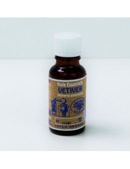 Huile essentielle de Vétiver 20 ml avec Compte-gouttes