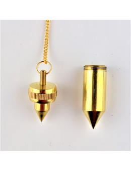 Pendule métal doré avec témoin démontable