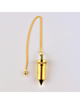 Pendule métal doré avec témoin démontable